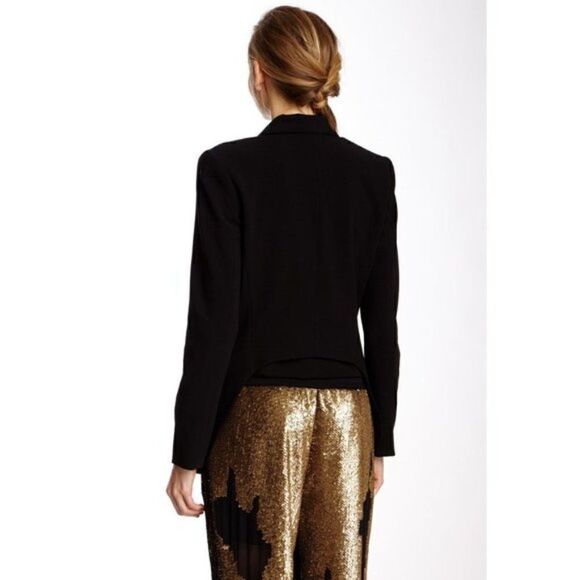 Robert Rodriguez Black Notch Lapel Hi-Lo Blazer - Picture 2 of 8